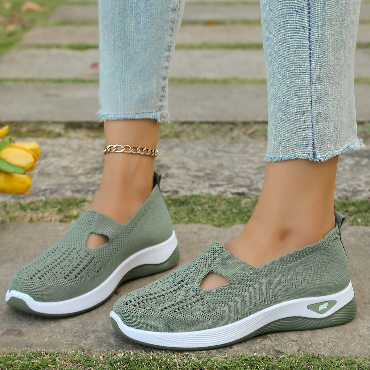 Liora™ Slip-On Sneakers – Breathable Casual Activewear Shoes