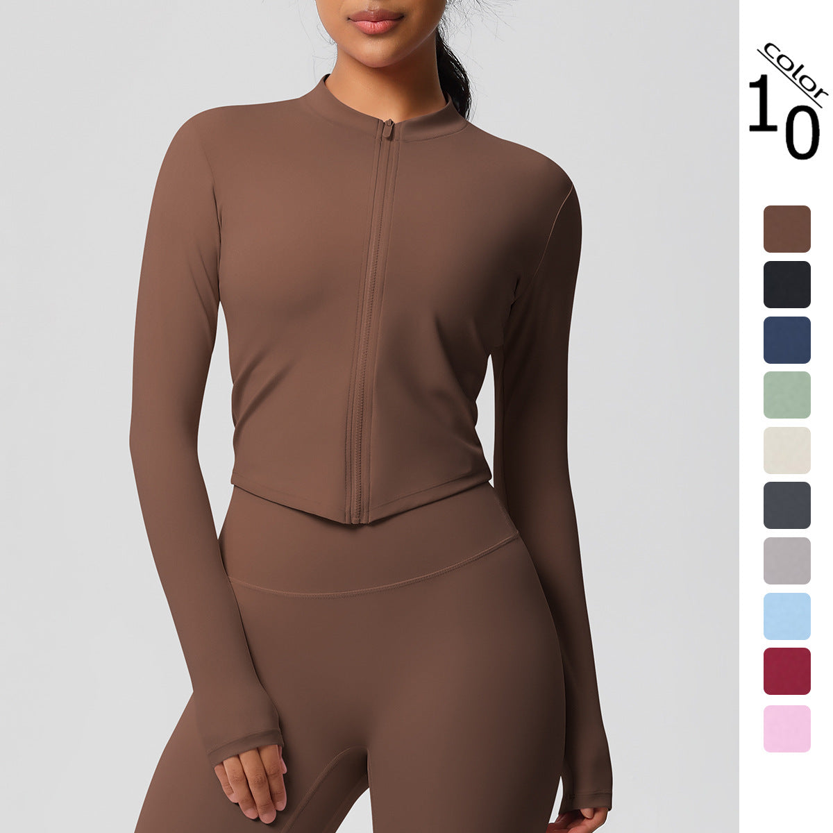 Liora™ Seamless Zip Activewear Set – Women's Sportswear