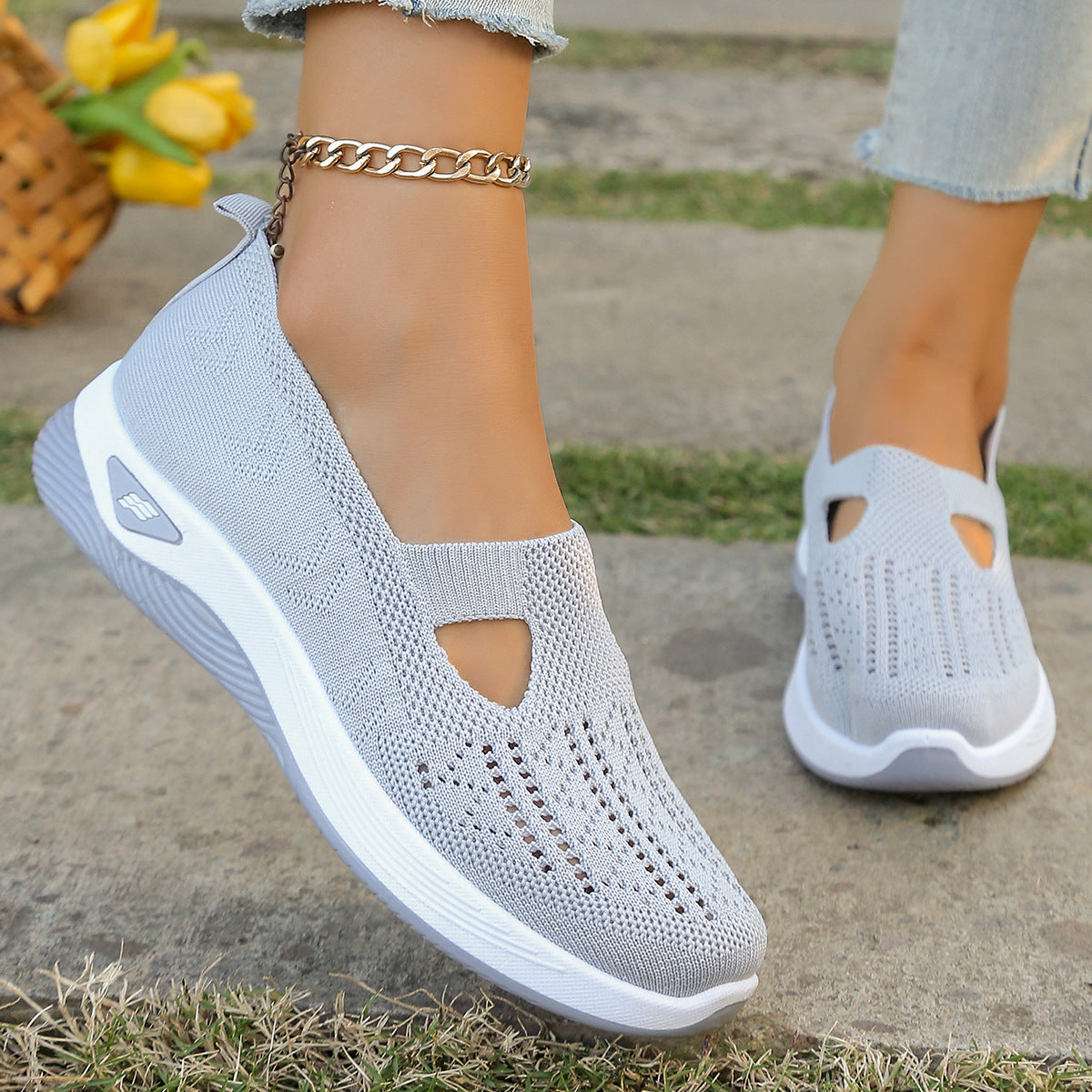 Liora™ Slip-On Sneakers – Breathable Casual Activewear Shoes