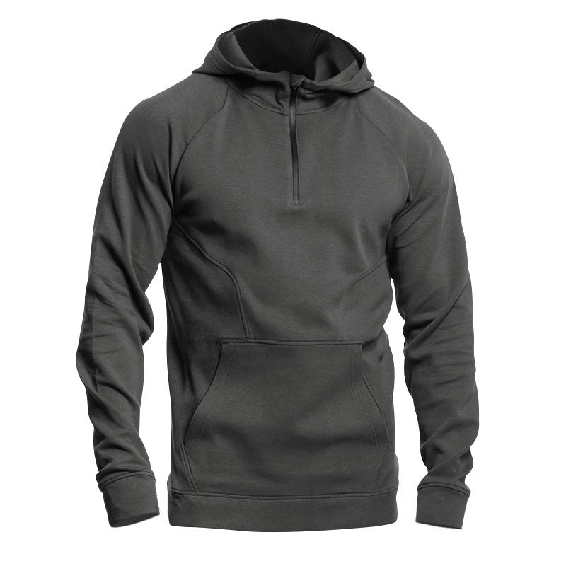 Dark gray hoodie on a white background