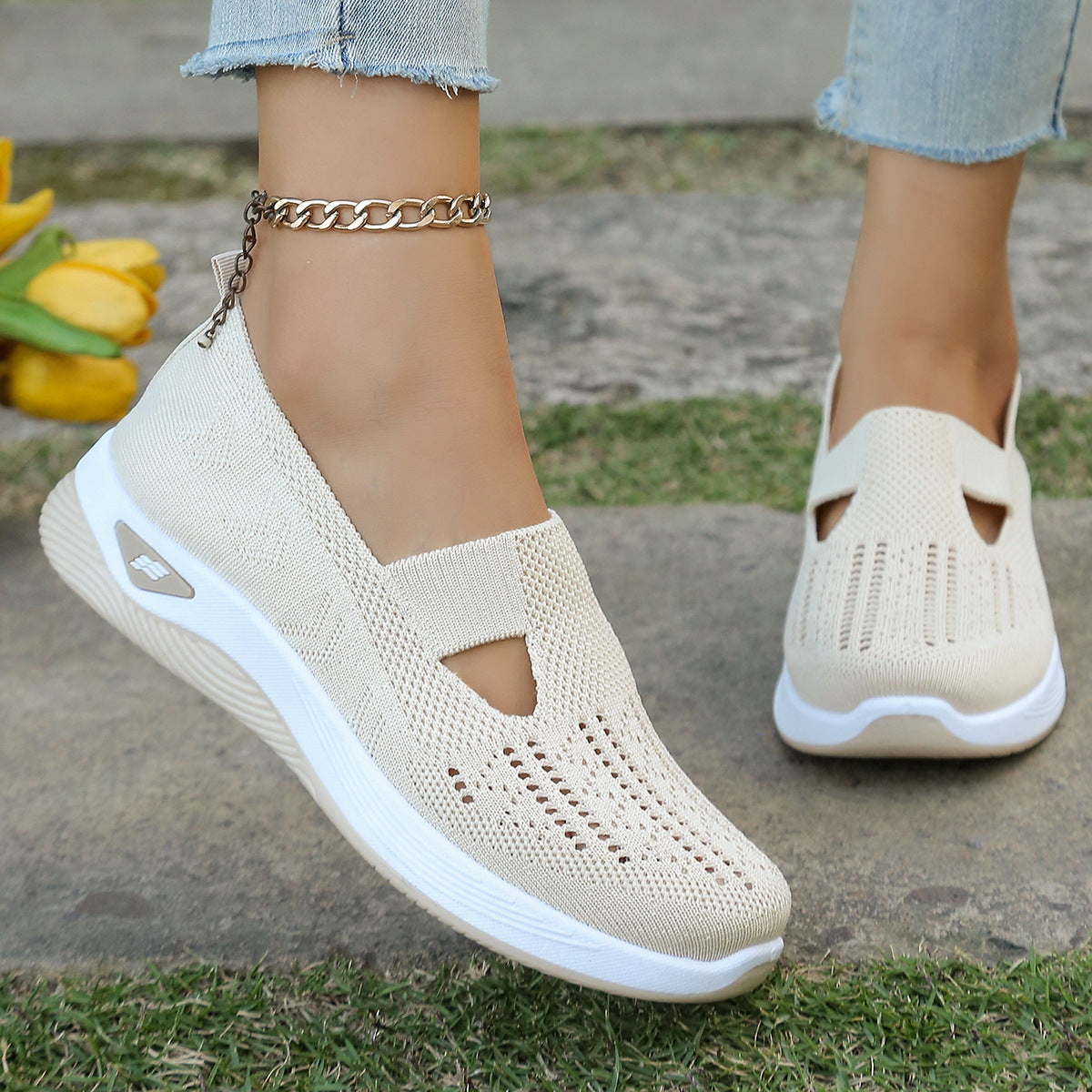 Liora™ Slip-On Sneakers – Breathable Casual Activewear Shoes