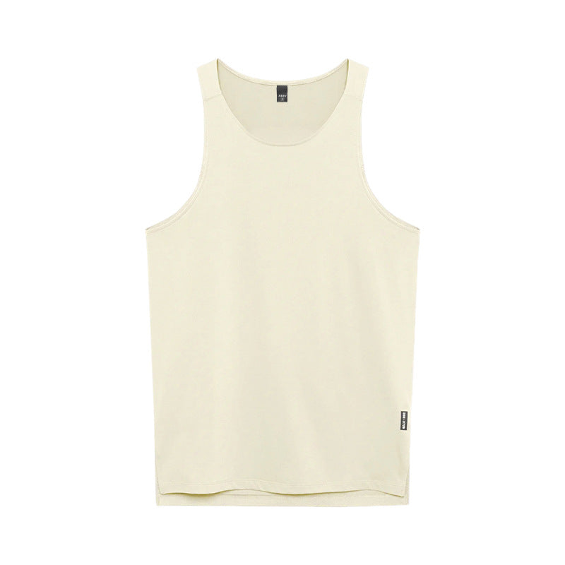 Beige tank top on a white background