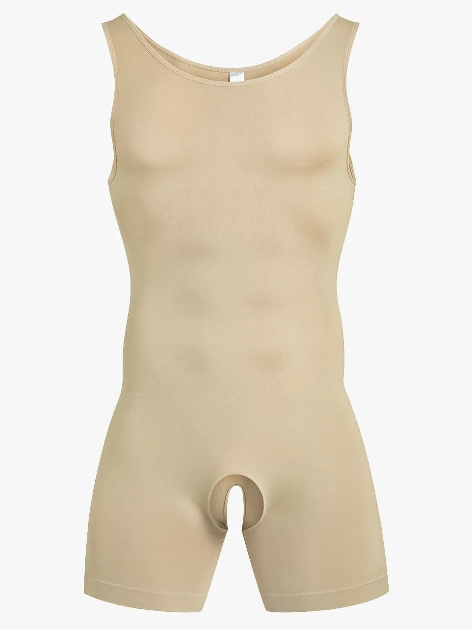 Beige bodysuit on a white background